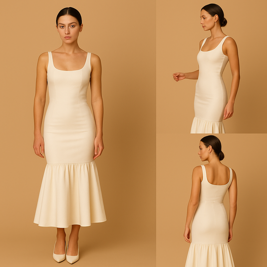 Cloud 9 Flounce Midi Dress