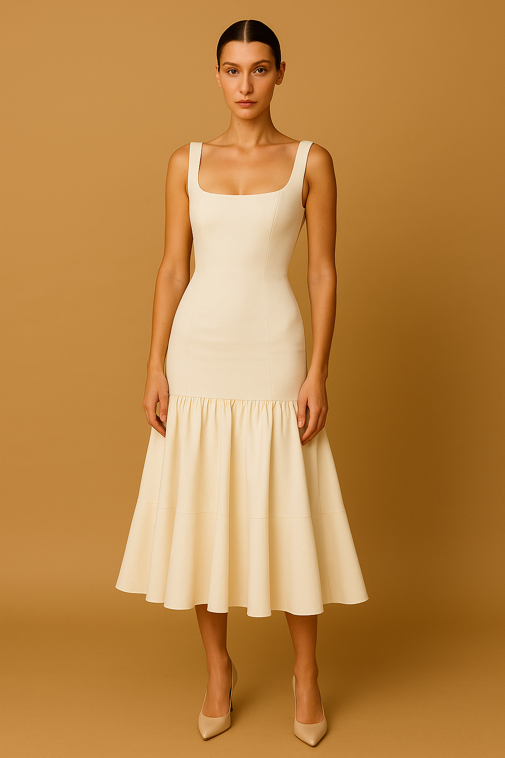 Cloud 9 Flounce Midi Dress