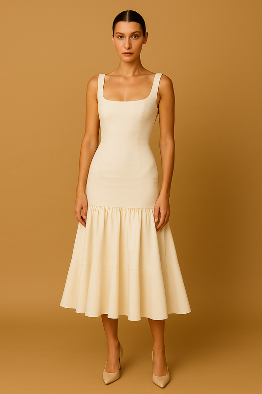 Cloud 9 Flounce Midi Dress